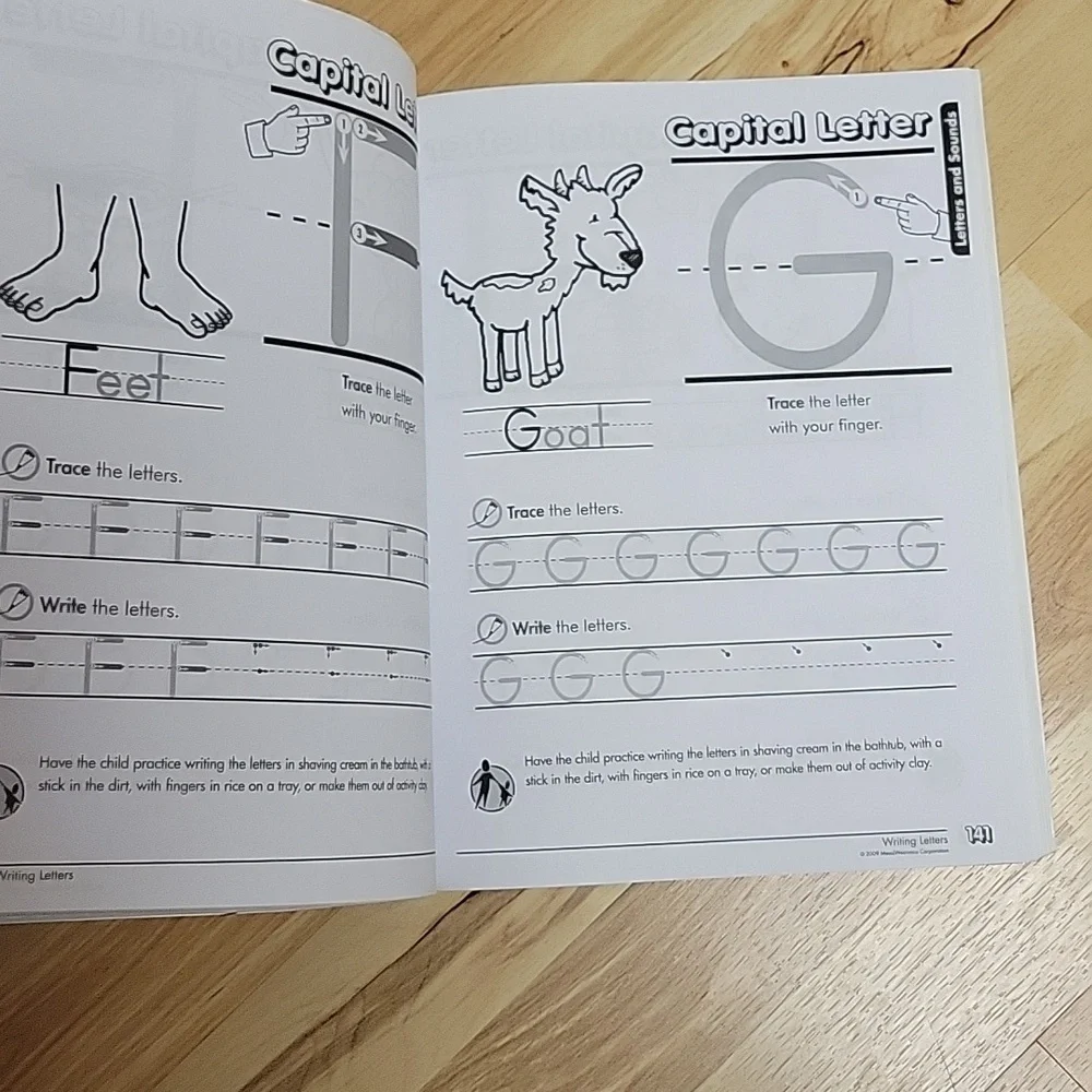 Preschool Learning, 2 large books lots of‎ pages early learning workbooks
